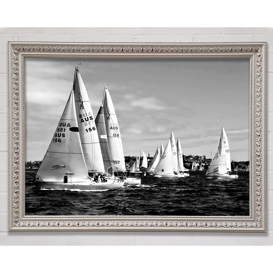 Sailboat Dream B N W - Bilderrahmen Kunstdrucke