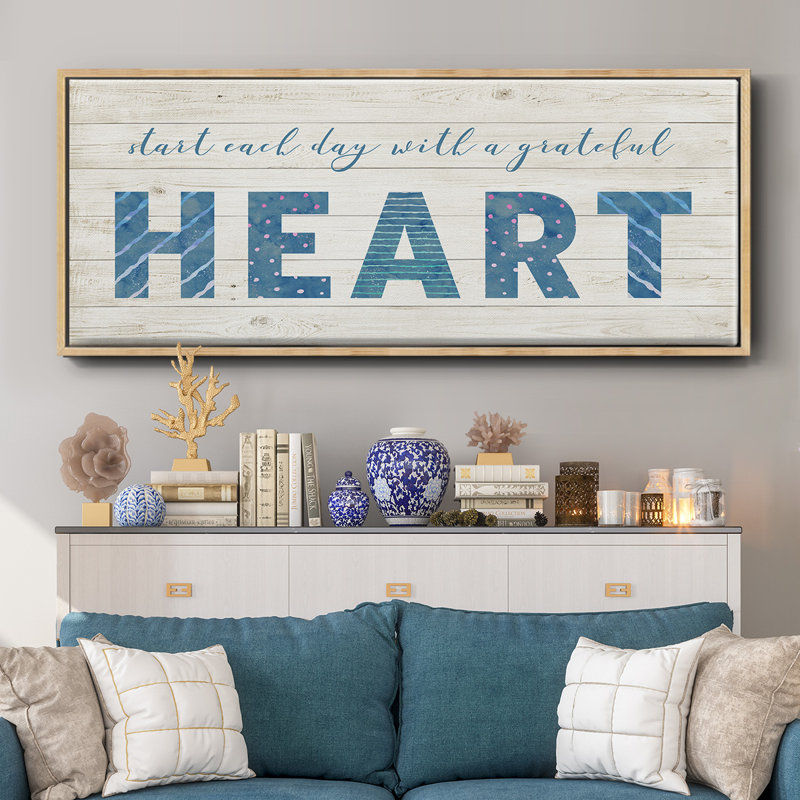 Grateful Heart- Framed Canvas