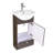 Eustice Small White Ceramic Bathroom Vanity Cabinet Sink with Faucet and Drain-1709570318