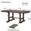 Table de salle à manger en forme de H pour 4 à 8 personnes, table en bois extensible pour la cuisine et la salle à manger-2012837585