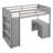 Loft Bed with Ladder, Shelves, and Desk-823891673-823891672