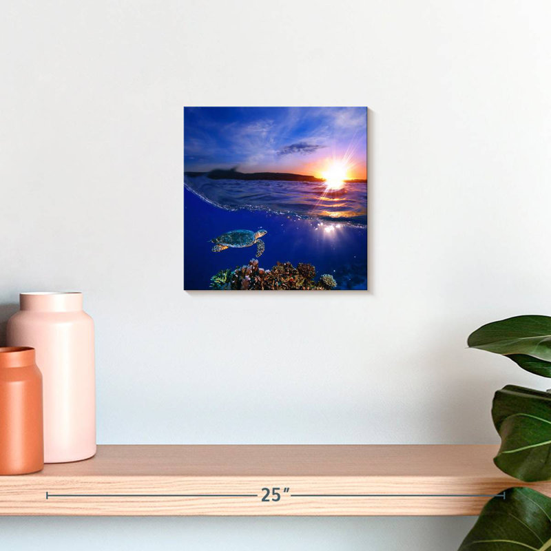 Alvord Sunset Sea Turtle, 10" H x 10" W