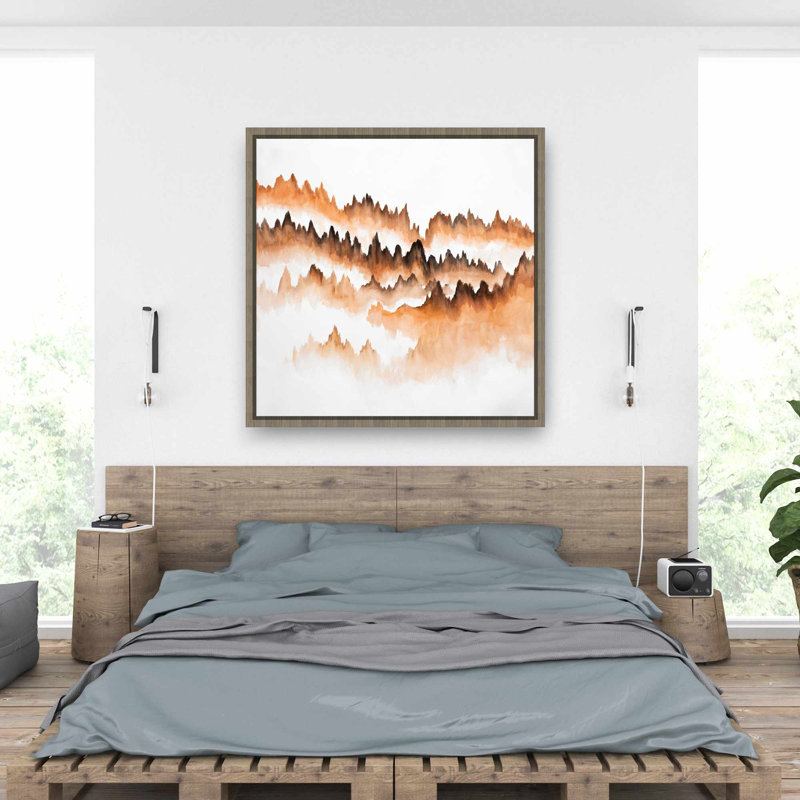 Mountain of Fir Trees - Minimalist Framed Canvas Decor