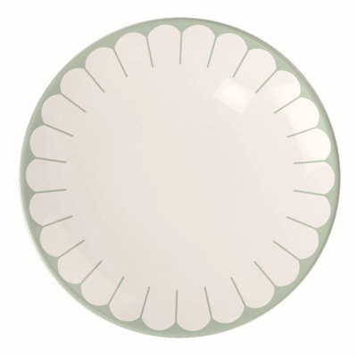 Assiette à déjeuner / à salade Villeroy & Boch Fleur Vert, porcelaine de qualité supérieure, fabriquée en Allemagne, va au lave-vaisselle et au micro-ondes, petit plat pour les desserts, les petits-déjeuners, les collations ou les gâteaux, 8,25 po de diamètre, vert