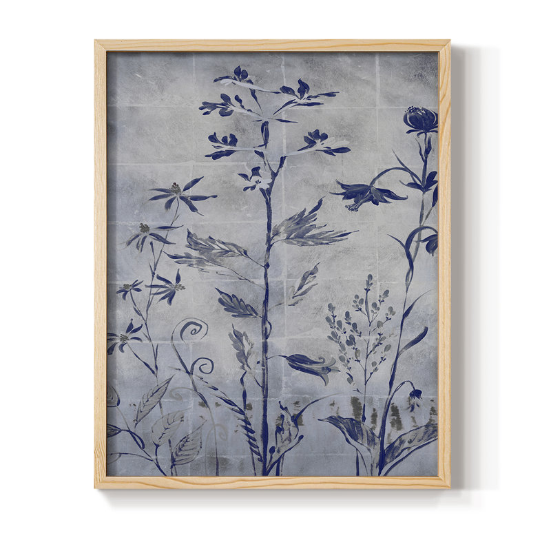 Silver Botanicals I V30 Framed Print Framed Print - Solid Wood, Naturel, H 11 po x l 9 po