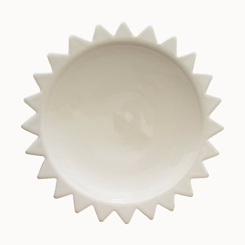 Ceramic Sun Plate, Beige