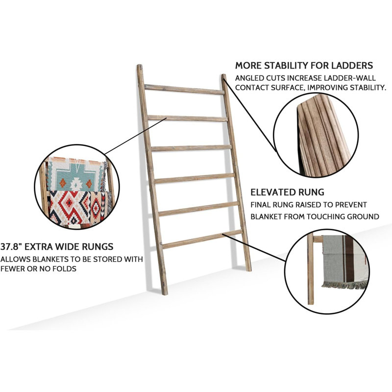 Rustic Blanket Rack How To Make A Wooden Ladder For Blankets