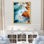 Blue Rocky Beach, vue aérienne I - plage, art mural