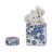 Cherry Blossom Chinoiserie Ceramic Vase & Lidded Jar Set of 2 - Decorative Floral Tabletop Accent for Living Room, Console, or Dining Decor - Blue & White