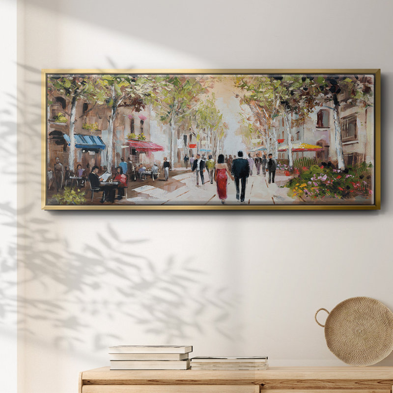 Paris Teal III- Framed Canvas