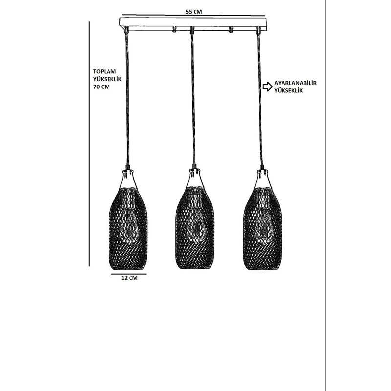 Chandle Chandelier, Black