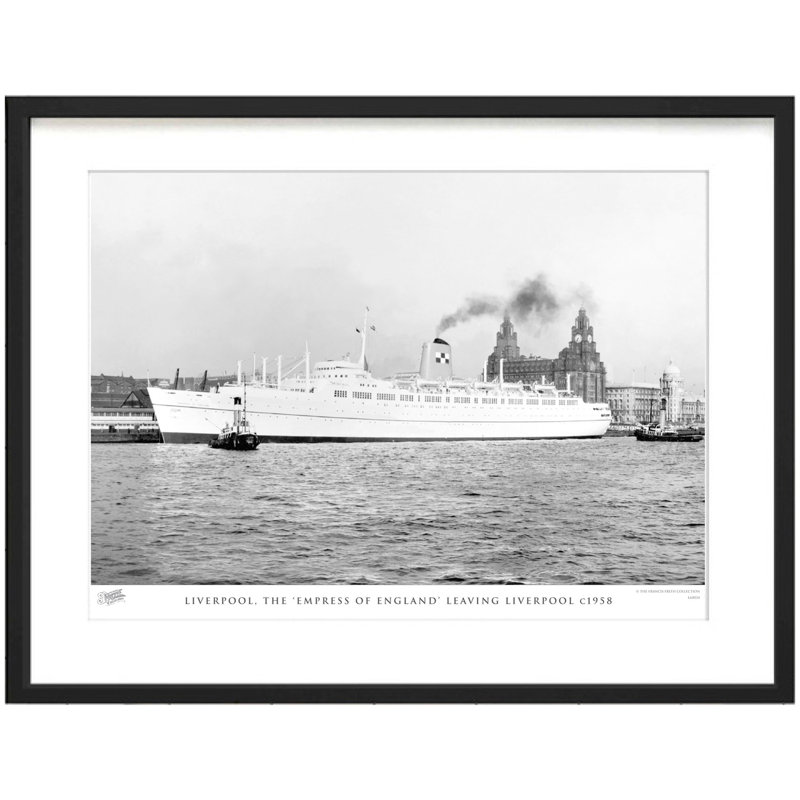 Liverpool, The 'Empress Of England' Leaving Liverpool C1958 by Francis Frith - Single Picture Frame Print