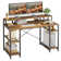 Kinslee 55inch Computer Desk, Office Work Desk with Monitor Stand