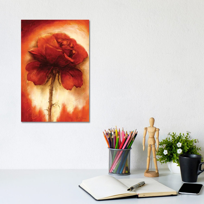 Roses II by Betty Jansma - Wrapped Canvas Painting, 20.32 cm H x 30.48 cm W