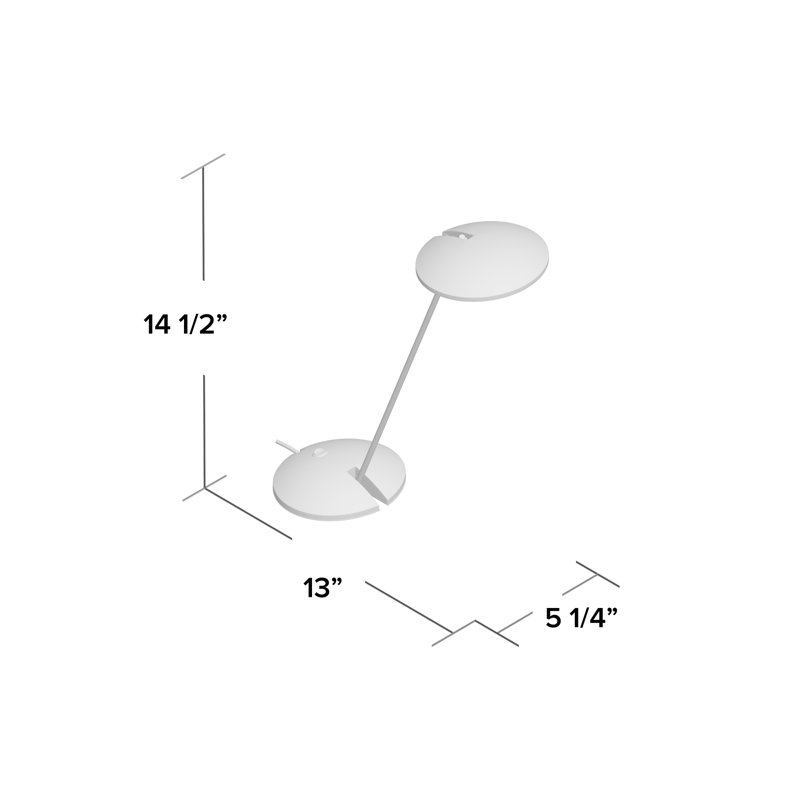 Lampe de bureau 14,5 po Isley, Noir