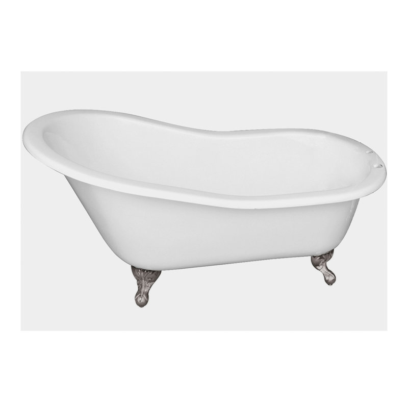 Baignoire de trempage à pattes 67" x 29", Nickel satiné