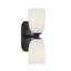 Applique murale Aldegonde à 2 lumières, noir mat-129437217
