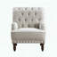 Fauteuil d'appoint capitonné avec garniture cloutée (beige)