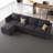 Aurora 6 Pieces L Shaped 4-Seat Sofa Couch Storage Sofa Livingroom Modular Sofa Apartment Sectional Couch With Washable Cushion Cover-106913484