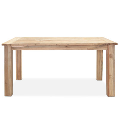Morones Rectangular Dining Table in Solid Reclaimed Teak with Straight Legs