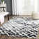 Bryauna Hand Tufted Wool/Cotton Geometric Rug in Graphite/Ivory