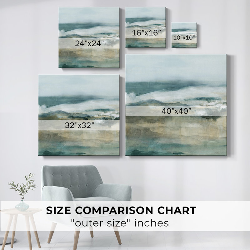 Moody Seas, toile tendue I-Gallery, H 24 po x l 24 po x P 1,5 po