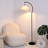 Black Floor Lamp Iron Base With E26 Warm Light Bulb