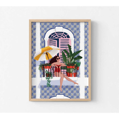 Balcon Sunbather - Illustration de l'été méditerranéen