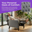 Fauteuil inclinable manuel avec coussin profond, 27,16 po de large, dossier haut, 3 positions d'inclinaison-1907658312