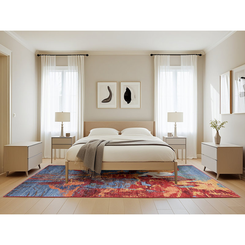 Abstract Indoor Rug, Rectangle 5' x 8'