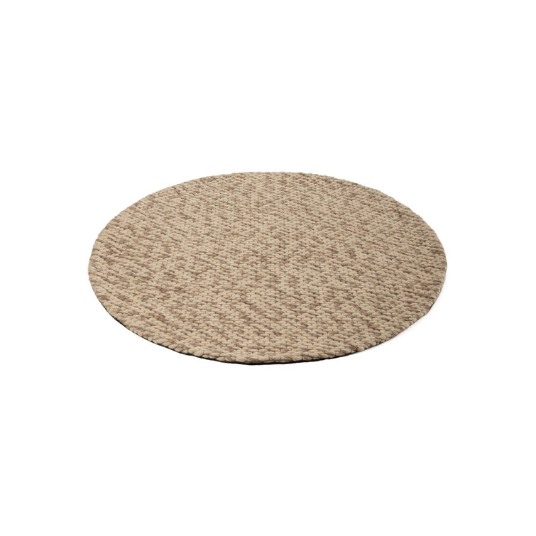 Handcrafted Wool Rug in Light Brown Melange