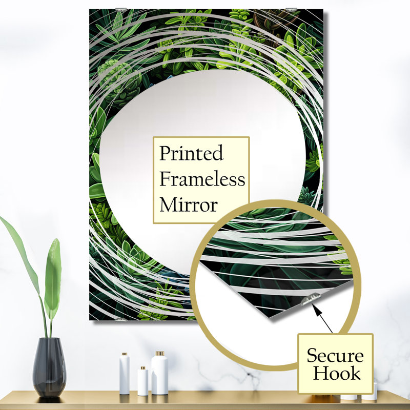 Miroir mural Vassilieva - Herbs MIR134439, 40 po x 30 po