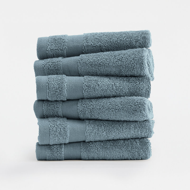 Ensemble de débarbouillettes 100% coton Essential, Bleu clair