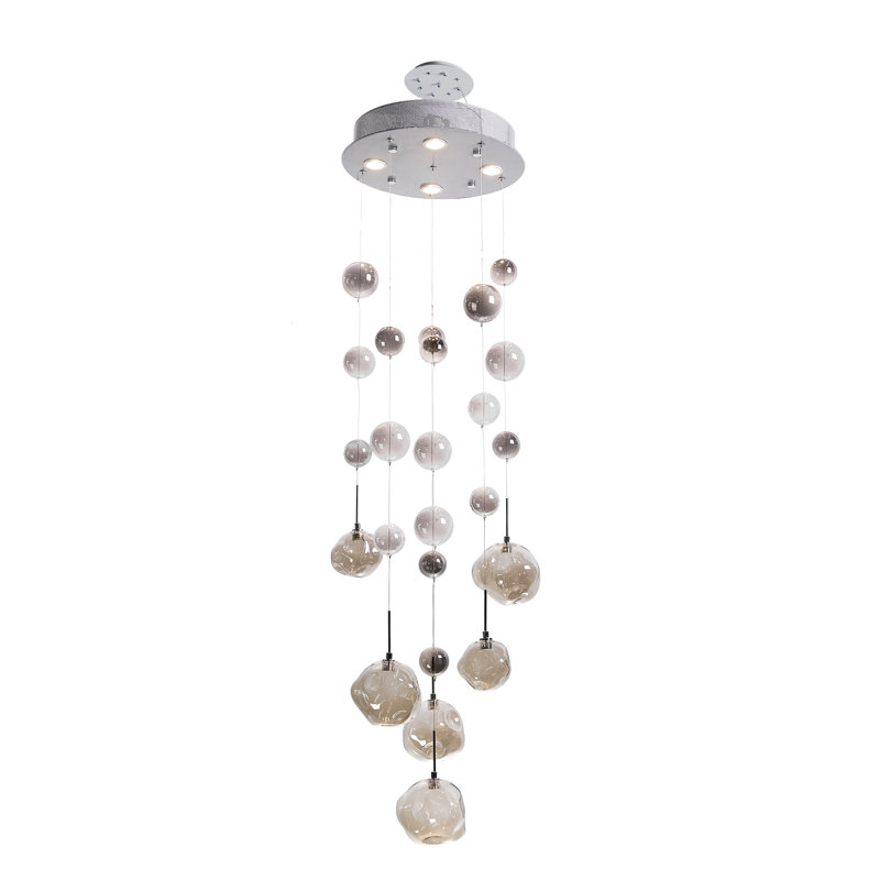 Luminaire suspendu en verre soufflé à la main Sylas