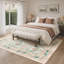 Tapis floral rose / beige antidérapant lavable à la machine Bloom-1592405388-1590878324