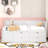Twin Size Daybed With Drawers And Shelves, White-1287091193-1287091199