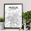 Prague City Map 1 Piece Wall Art-867575073
