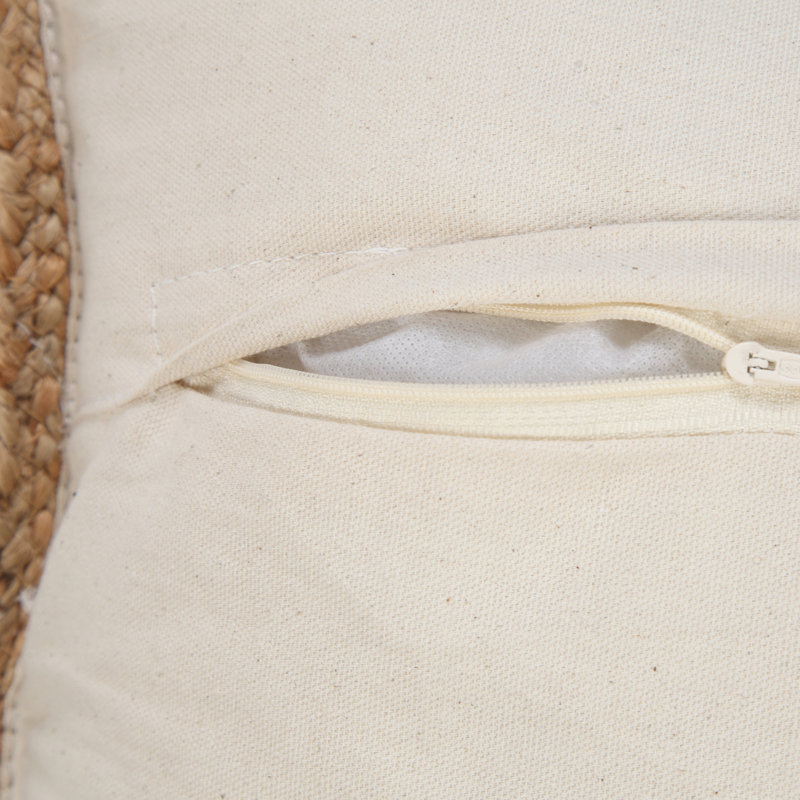 Housse de coussin décoratif côtière en mélange de coton fait à la main Coastal, Housse de coussin seulement - sans coussin