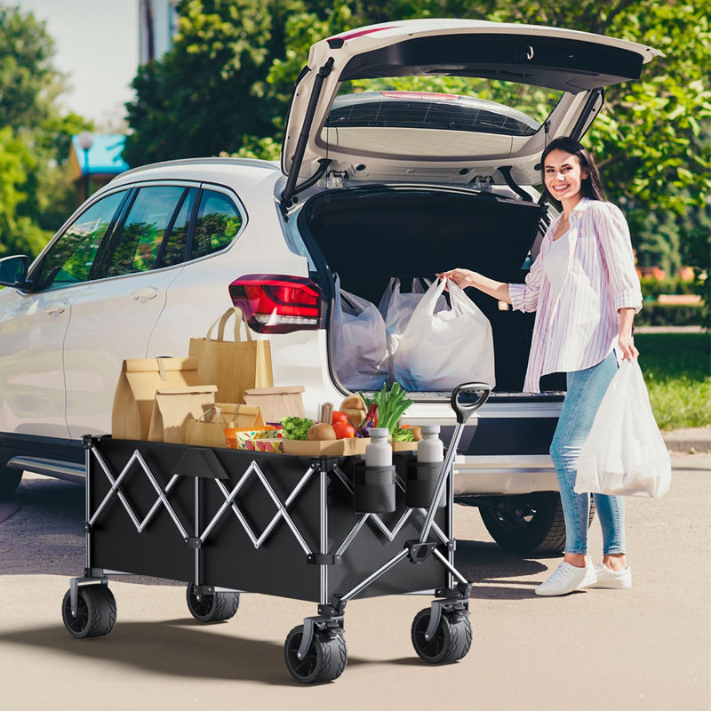 Chariot de chariot pliable 440Lbs, Noir, noir, noir, noir