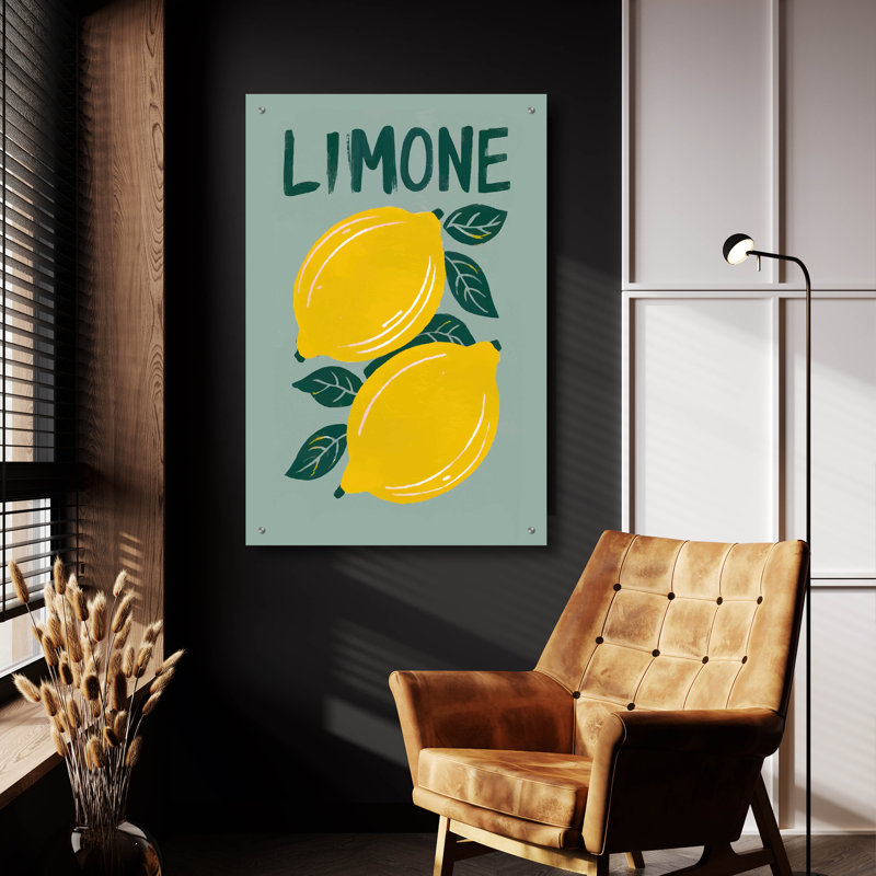 «Limone» par Andreas Magnusson, art mural en verre acrylique, H 36 po x l 24 po x P 0,2 po