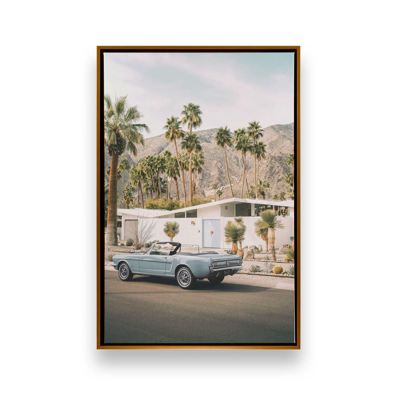 Sunlit Getaway, reproduction d'art sur toile, 24 po x 36 po, Cadre flottant doré poli
