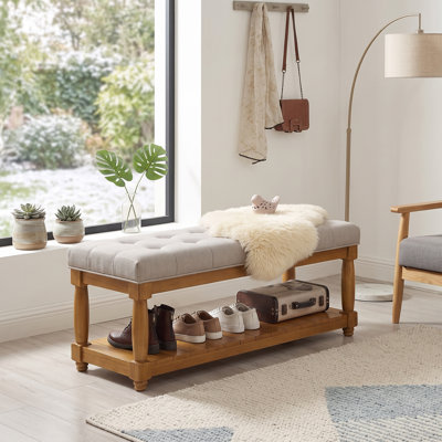Repose-pieds avec tablette de rangement Cozy Élégant mobilier d'entrée et de chambre à coucher