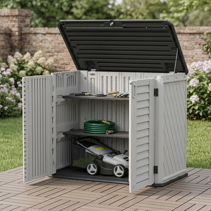 PawsomePad Boîte de rangement d'extérieur imperméable pour le jardin, White