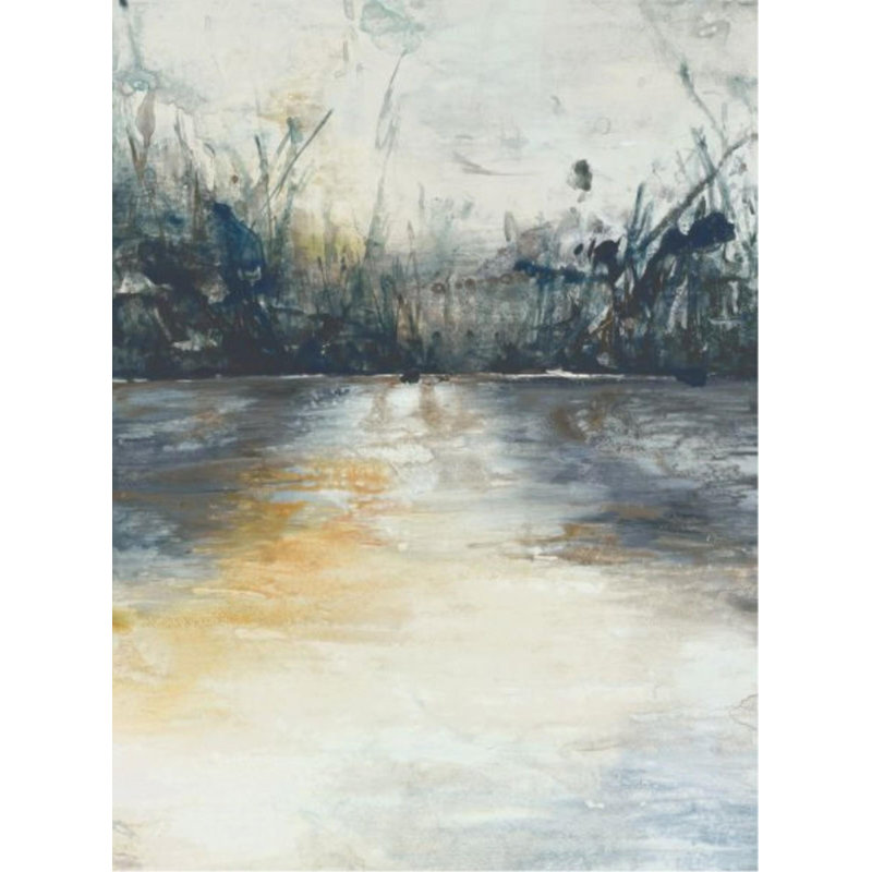 Gloomy River Painting by Sara Brown, 41" H x 30" W, Image Brush Gel