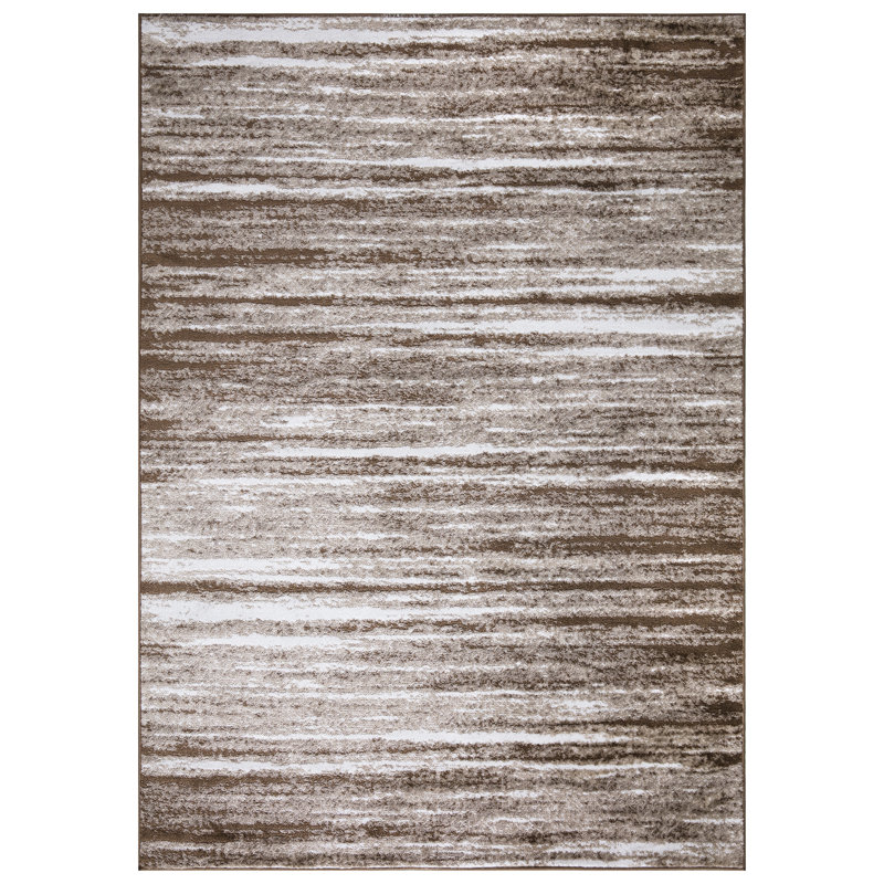 Tapis brun à motif abstrait Gianna, Rectangle 3 pi 11 po x 5 pi 7 po