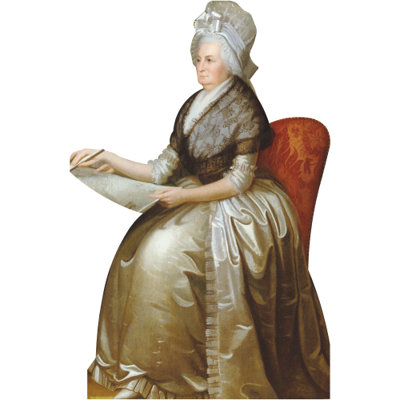 H25949 Femme debout de Washington, première dame découpée en carton