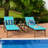 Oaklee Outdoor Wood Chaise Lounge with Table , Cushion Included