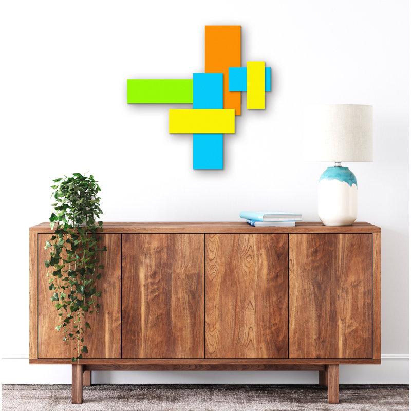 Geometric Handmade Glass Wall Decor
