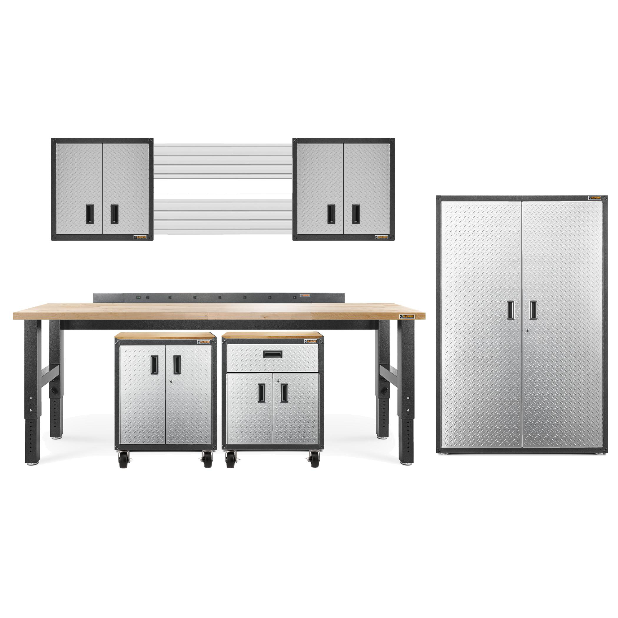 Gladiator Ready-to-Assemble Extra Large GearBox Steel Freestanding or  Wall-mounted Garage Cabinet in Gray (48-in W x 72-in H x 18-in D) in the  Garage Cabinets department at