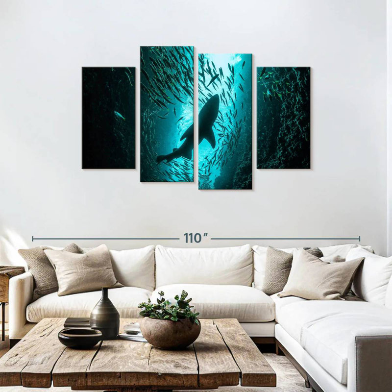 Shark Depth, 48" H x 75" W